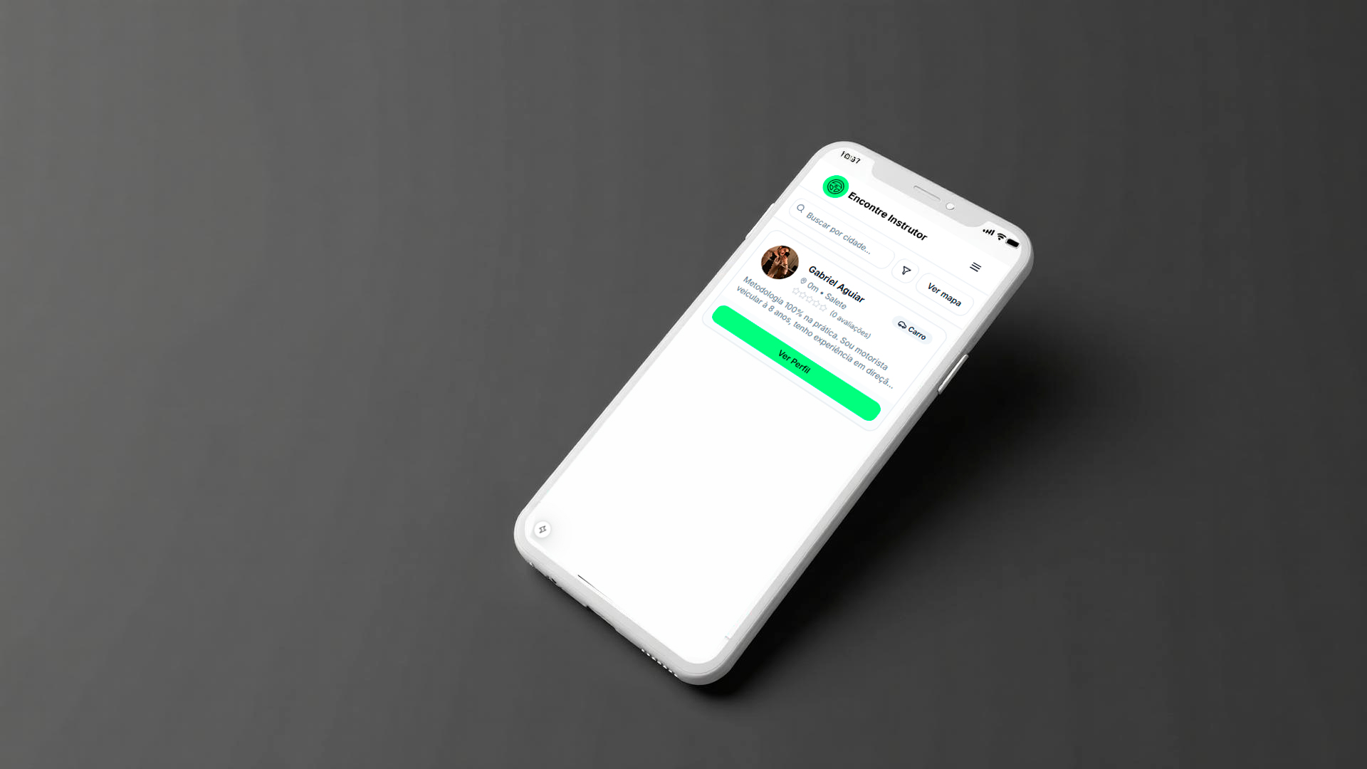 Interface do Encontre Instrutor